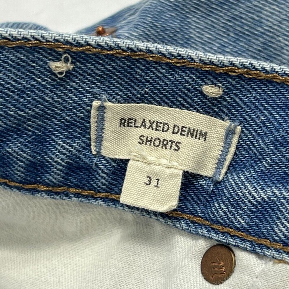 Madewell Relaxed Denim Button Fly High Rise Cutoff Jean Shorts Women’s 31 - Picture 7 of 8
